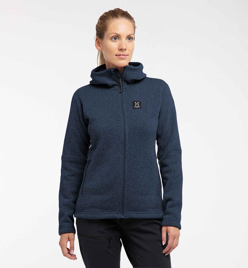 Haglöfs Womens Swook Fleece Dark Blue New Zealand 94825BYGJ
